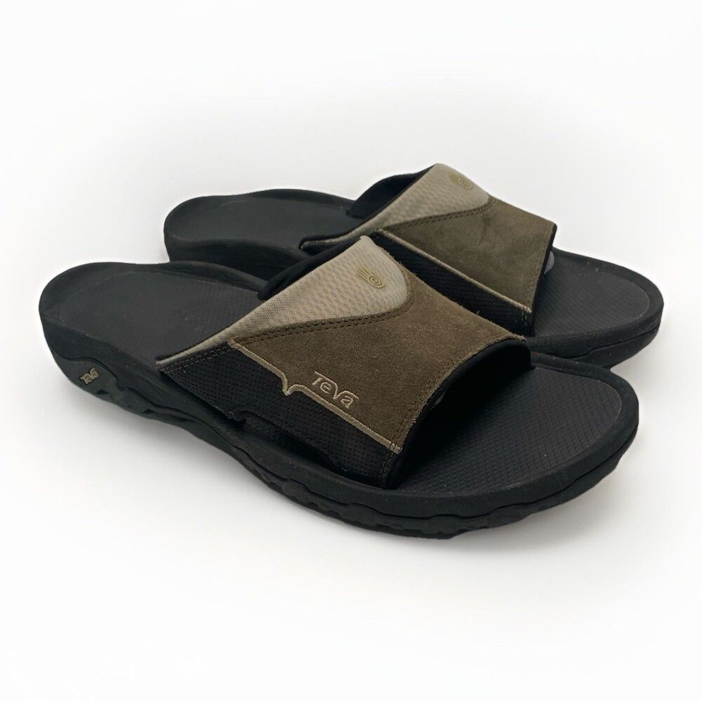 TEVA Katavi Sport Slide Sandals Taupe Black Men’s Size 13 Comfort Support